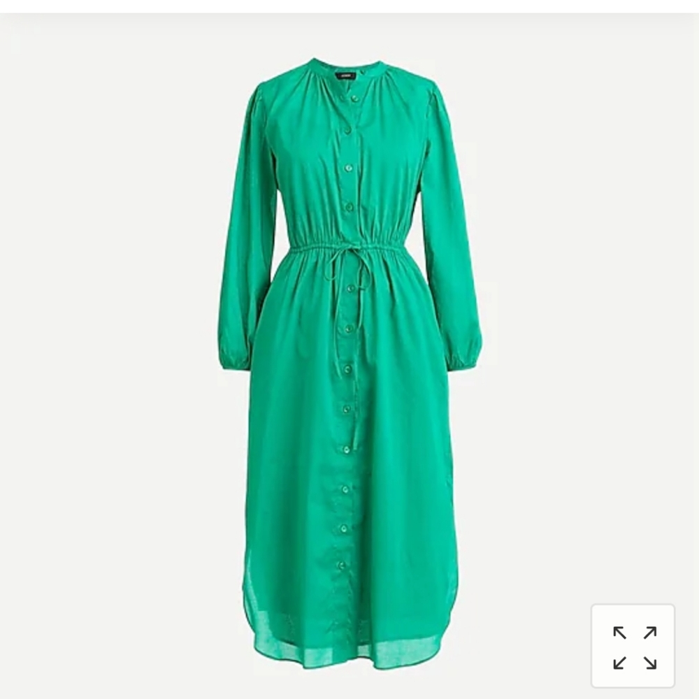 Brand new jcrew tie waist cotton voile midi dress